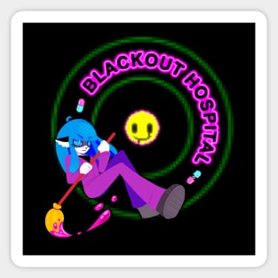 Blackout Hospital Circle Design Sticker